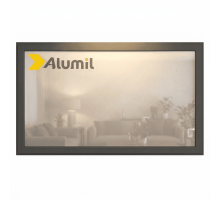 Алюминиевое окно из термоизолированного профиля ALUMIL S77 глухое 1700*1900 мм антрацит