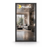 Алюминиевое окно из термоизолированного профиля ALUMIL S77 глухое 1800*1000 мм антрацит