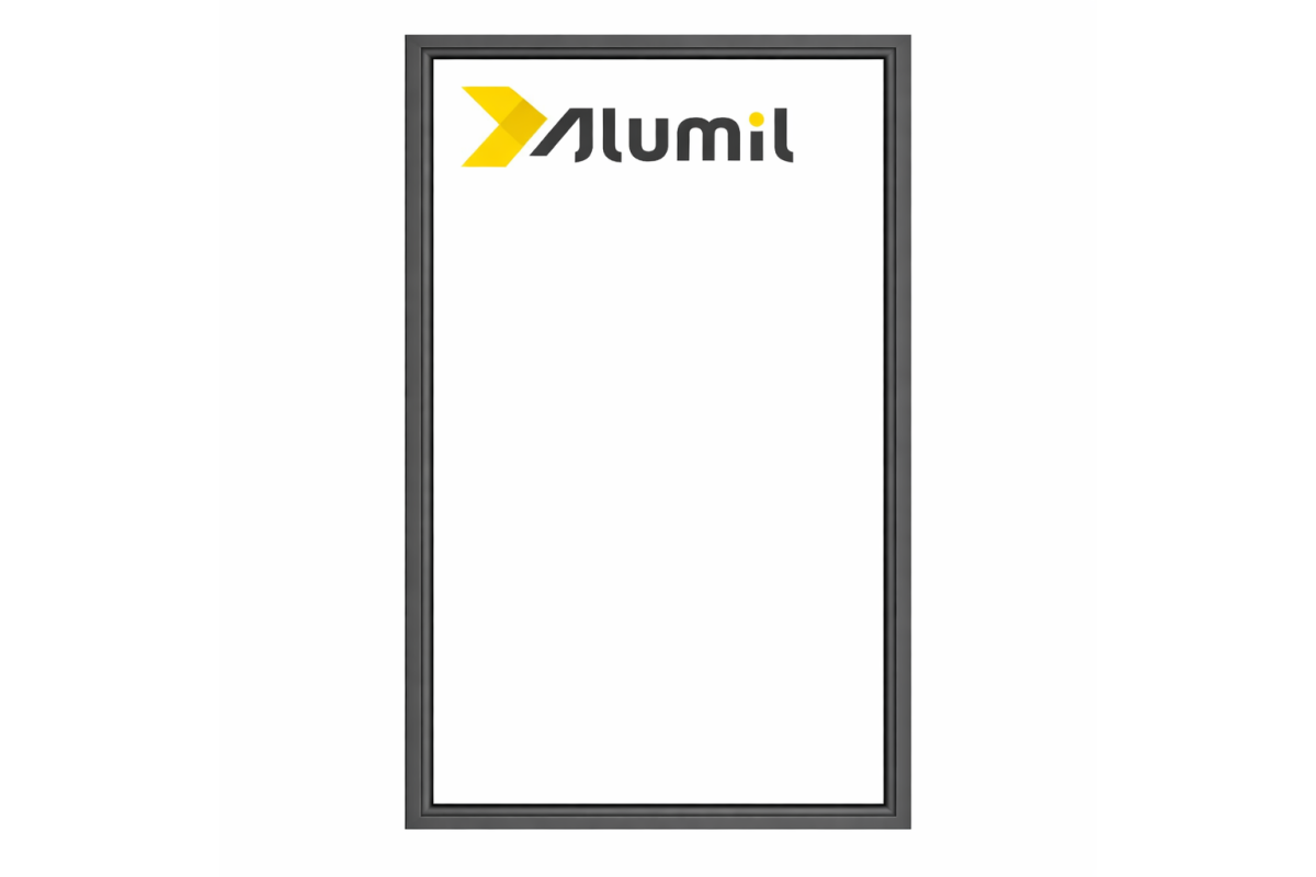 Алюмінієве вікно з термоізольованого профілю ALUMIL S77 глухе 1700*900 мм антрацит