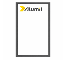Алюминиевое окно из термоизолированного профиля ALUMIL S77 глухое 1700*900 мм антрацит