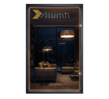 Алюминиевое окно из термоизолированного профиля ALUMIL S77 глухое 1800*900 мм антрацит