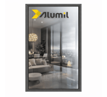 Алюминиевое окно из термоизолированного профиля ALUMIL S77 глухое 2000*900 мм антрацит
