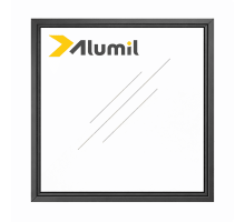 Алюмінієве вікно з термоізольованого профілю ALUMIL S77 глухе 1500*1500 мм антрацит