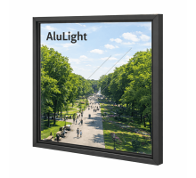 Алюмінієве вікно з терморозривом профіль AluLight W76 глухе 2200*1500 мм антрацит