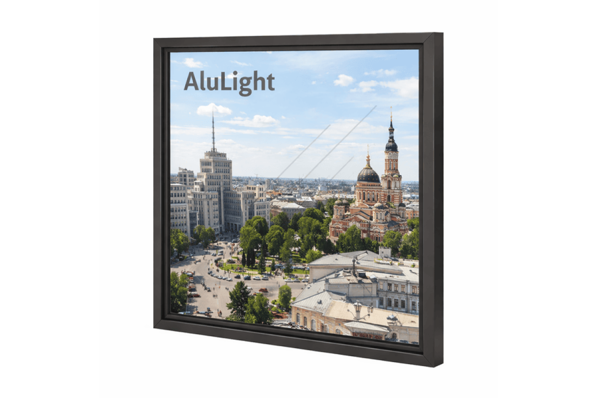 Алюминиевое окно с терморазрывом профиль AluLight W76 глухое 1700*1400 мм антрацит