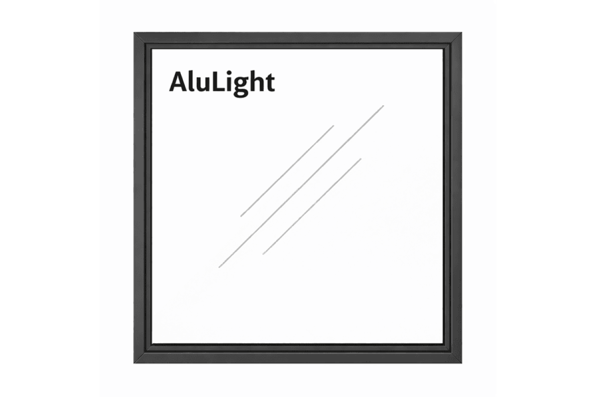 Алюминиевое окно с терморазрывом профиль AluLight W76 глухое 1800*1400 мм антрацит