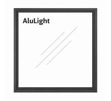 Алюмінієве вікно з терморозривом профіль AluLight W76 глухе 1800*1400 мм антрацит