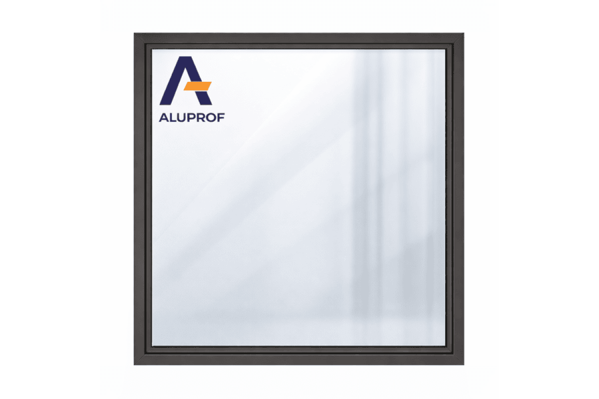 Алюмінієве вікно з термоізольованого профілю Aluprof MB-86N глухе 2000*1700 мм антрацит