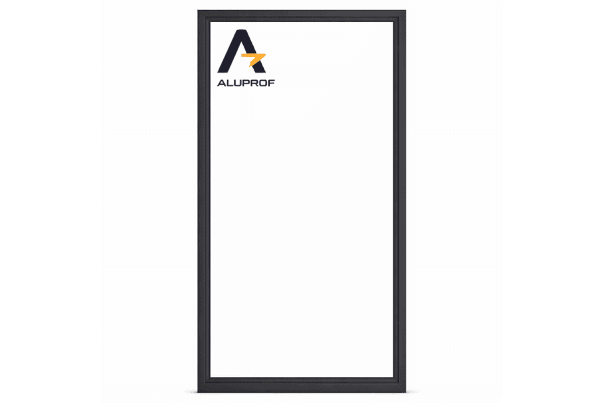 Алюминиевое окно из термоизолированного профиля Aluprof MB-86N глухое 2200*1000 мм антрацит