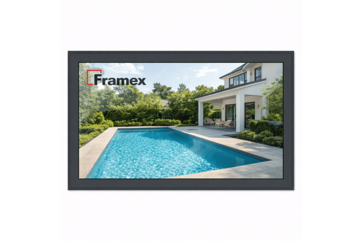 Алюмінієве вікно з теплого профілю Framex FT 72 глухе 2200*1800 мм антрацит