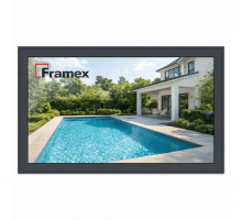 Алюмінієве вікно з теплого профілю Framex FT 72 глухе 2200*1800 мм антрацит
