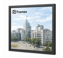 Алюминиевое окно из теплого профиля Framex FT 72 глухое 1500*1500 мм антацит