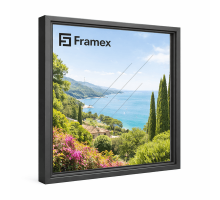 Алюминиевое окно из теплого профиля Framex FT 72 глухое 1400*1400 мм антацит