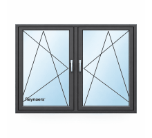 Алюминиевое окно Reynaers CS 77 с теплоизоляцией поворотно-откидное 2000*1600 мм антрацит RAL 7016