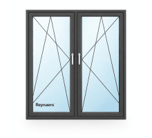 Алюминиевое окно Reynaers CS 77 с теплоизоляцией поворотно-откидное 1700*2200 мм антрацит RAL 7016
