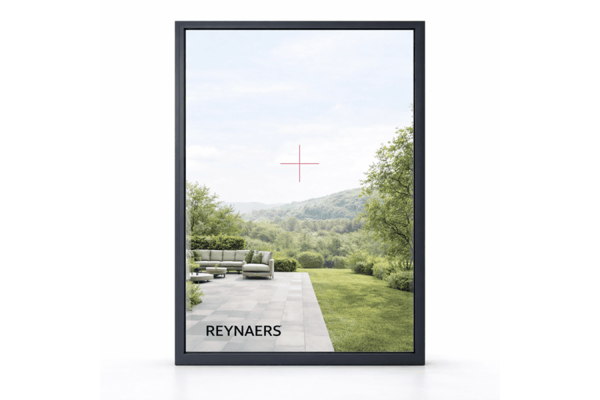 Алюмінієве вікно Reynaers MasterLine 8 HI+ з підвищеною теплоізоляцією глухе 1500*2700 мм антрацит RAL 7016