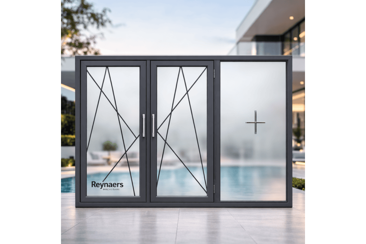 Алюминиевое окно Reynaers MasterLine 8 HI+ с повышенной теплоизоляцией поворотно-откидное 2700*1600 мм антрацит RAL 7016