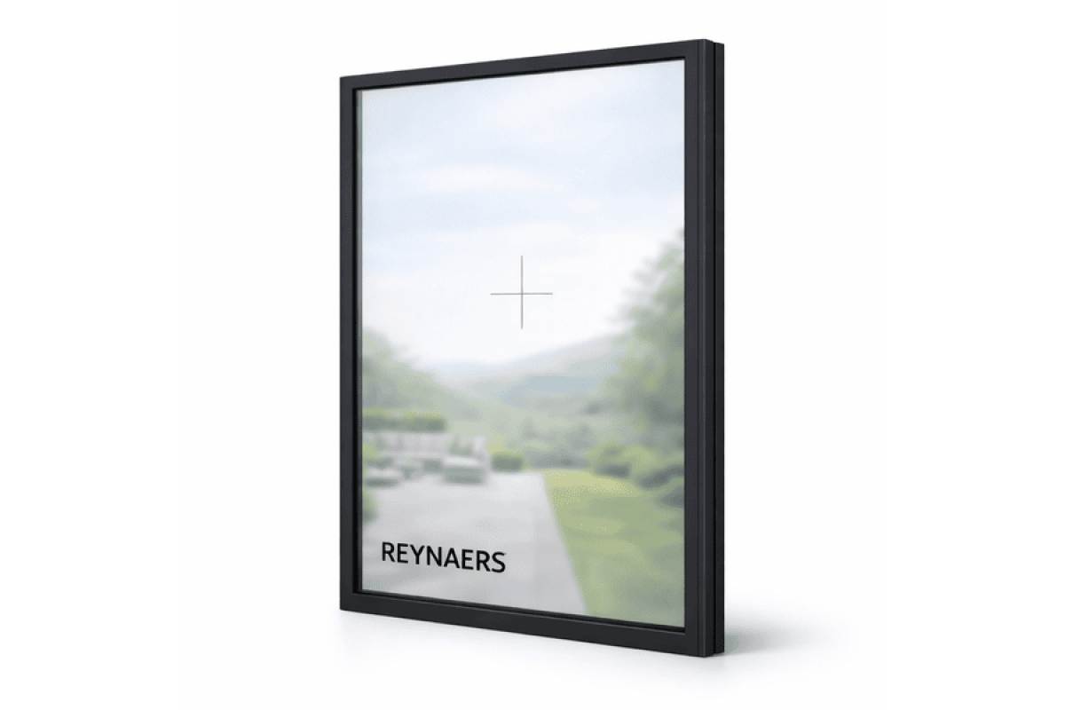 Алюмінієве вікно Reynaers MasterLine 8 HI+ с повышенной теплоизоляцией глухе 1500*2700 мм чорний матовий RAL 9005