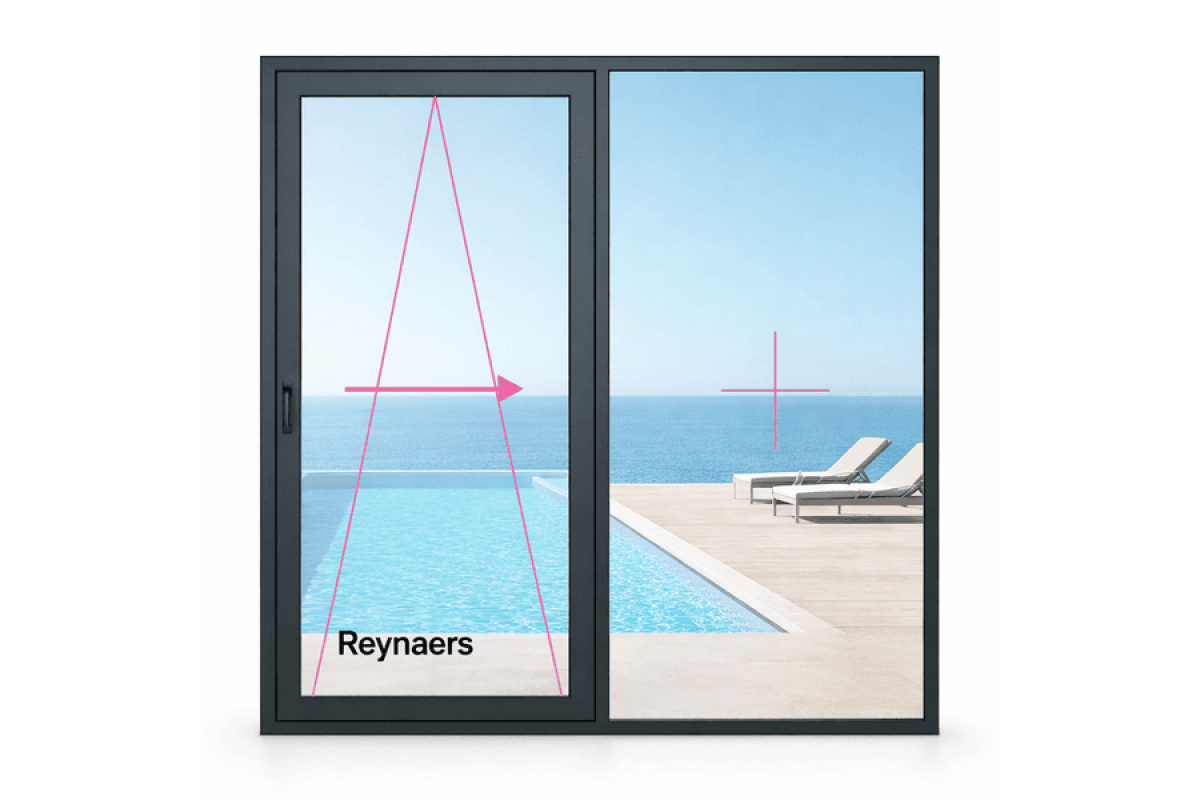 Алюмінієва паралельно розсувна система Reynaers CS 77 з теплоізоляцією 3000*2500 мм антрацит RAL 7016