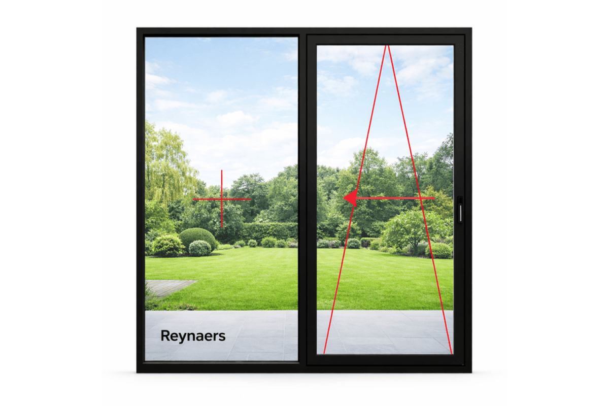 Алюминиевая параллельно раздвижная система Reynaers CS 77 с теплоизоляцией 2100*2400 мм черный матовый RAL 9005