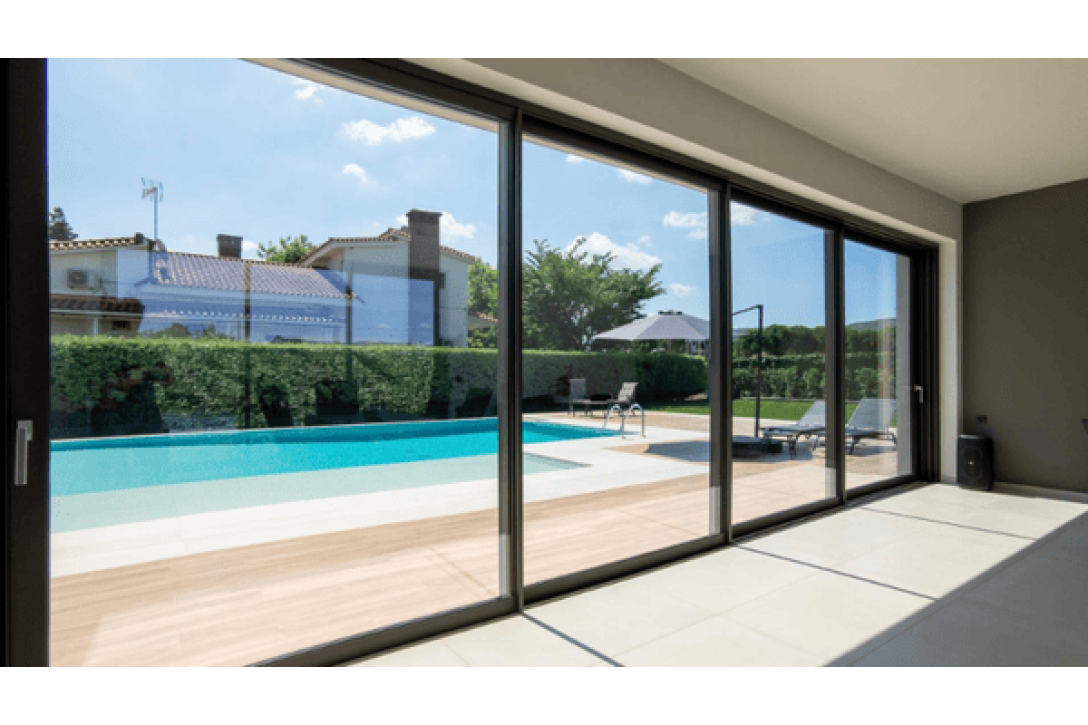 Алюмінієва підйомно-розсувна система Reynaers MasterPatio з теплоізоляцією 4000*2000 мм анодований алюміній