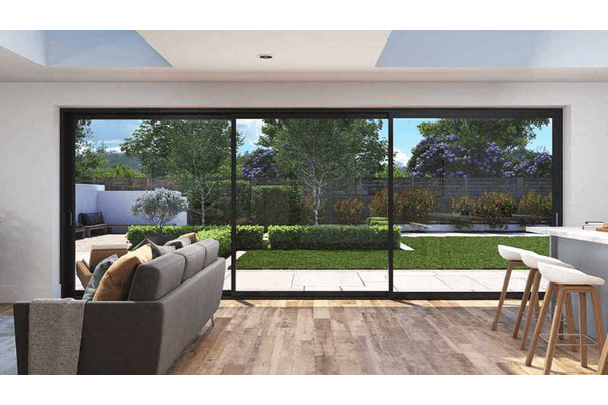 Алюмінієва підйомно-розсувна система Reynaers MasterPatio з теплоізоляцією 4000*2000 мм анодований алюміній