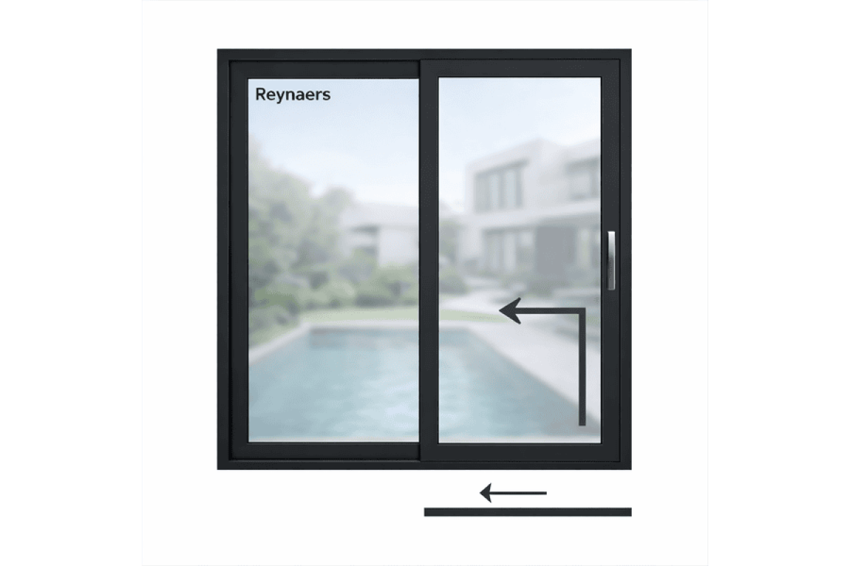 Алюмінієва підйомно-розсувна система Reynaers MasterPatio з теплоізоляцією 2000*2300 мм чорний матовий RAL 9005