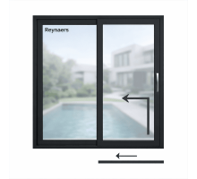 Алюминиевая подъемно-раздвижная система Reynaers MasterPatio с теплоизоляцией 2000*2300 мм черный матовый RAL 9005