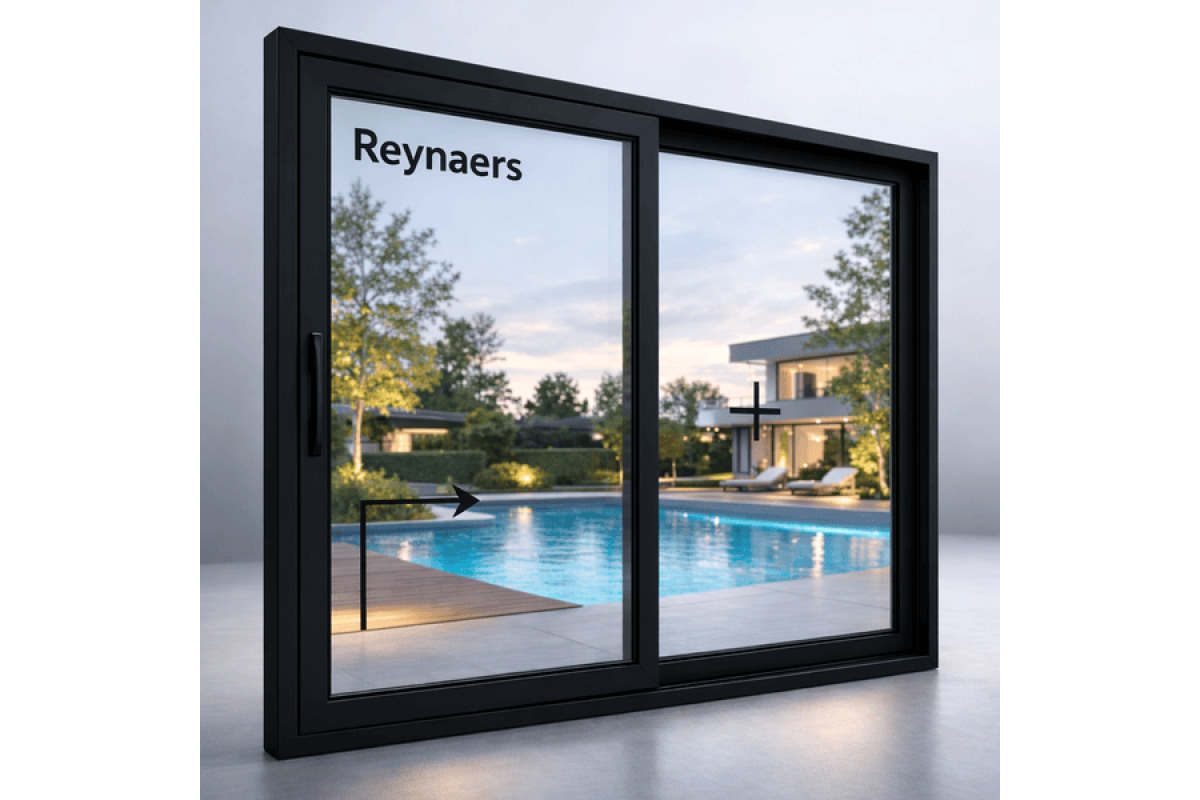 Алюмінієва підйомно-розсувна система Reynaers MasterPatio з теплоізоляцією 2000*2000 мм чорний матовий RAL 9005
