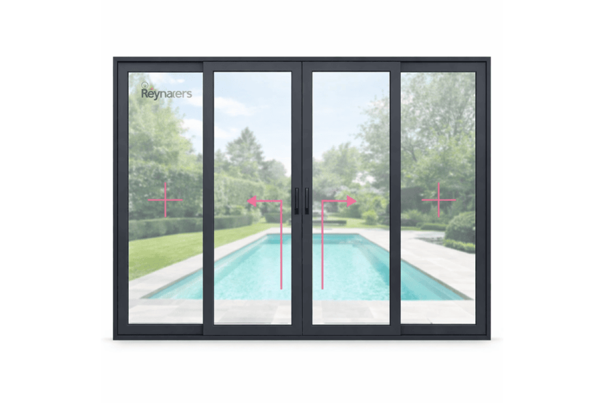 Алюмінієва підйомно-розсувна система Reynaers MasterPatio з теплоізоляцією 3200*2000 мм антрацит RAL 7016
