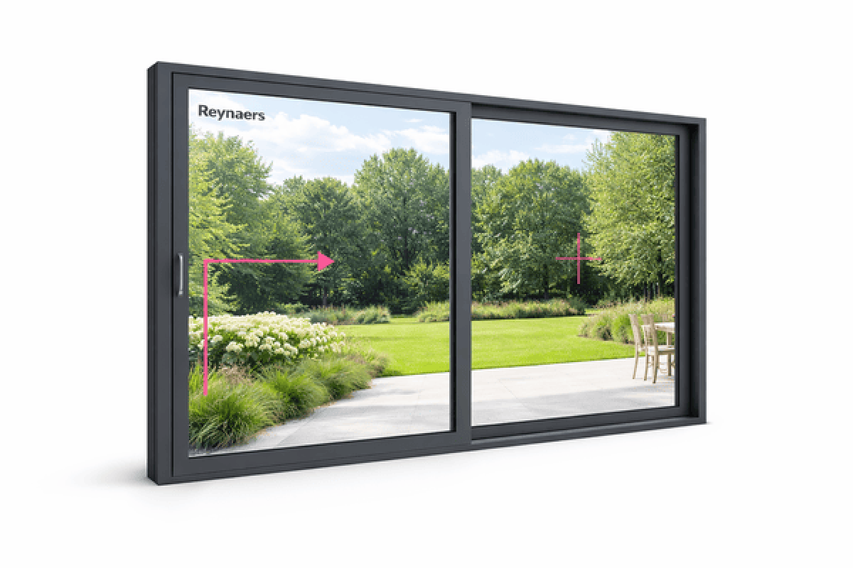 Алюмінієва підйомно-розсувна система Reynaers MasterPatio з теплоізоляцією 3500*2000 мм антрацит RAL 7016
