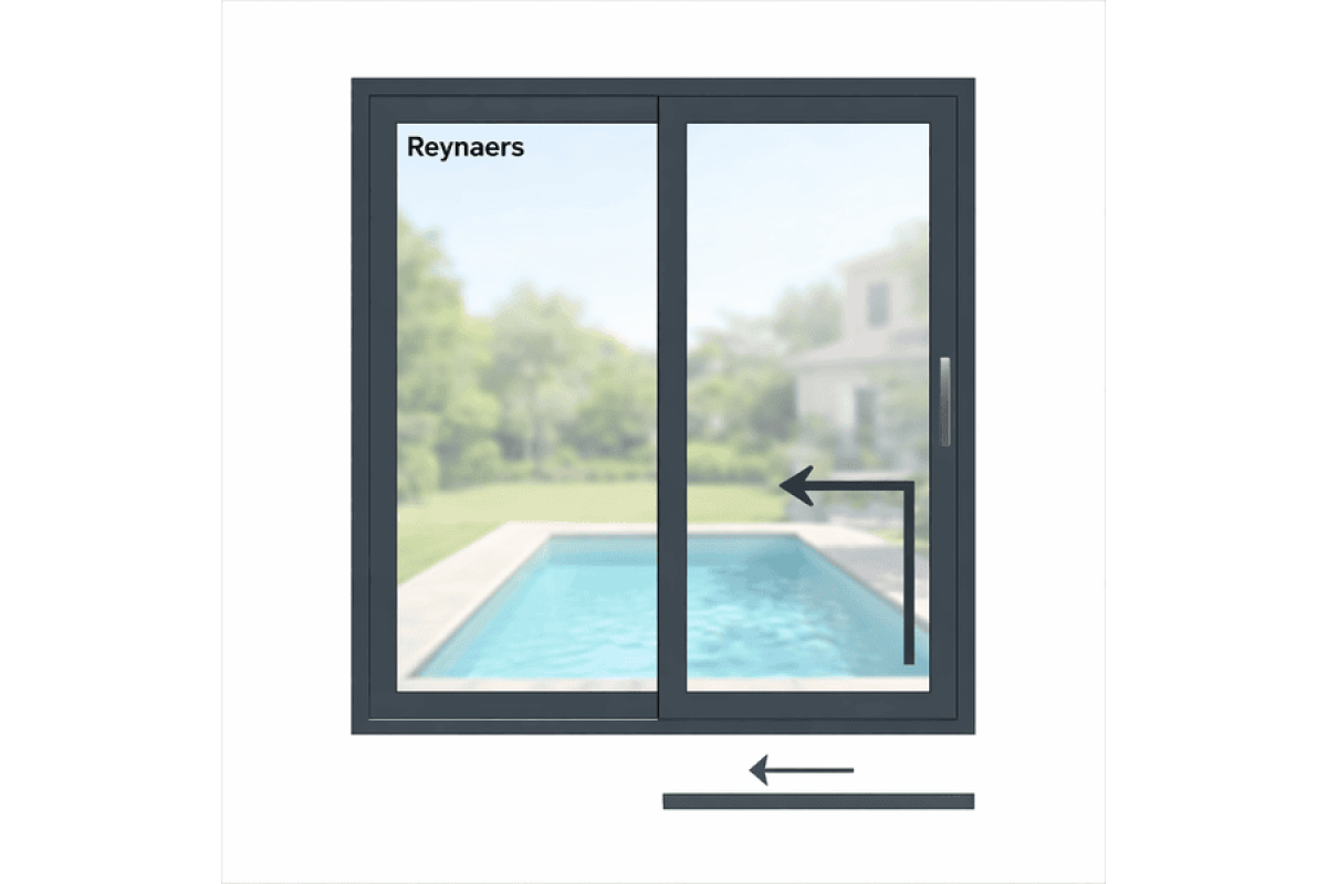 Алюмінієва підйомно-розсувна система Reynaers MasterPatio з теплоізоляцією 2000*2500 мм антрацит RAL 7016