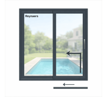 Алюминиевая подъемно-раздвижная система Reynaers MasterPatio с теплоизоляцией 2000*2500 мм антрацит RAL 7016