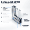 Алюминиевая складная раздвижная система (гармошка) Schüco ASS 70 FD с теплоизоляцией 2900*2000 мм антрацит RAL 7016