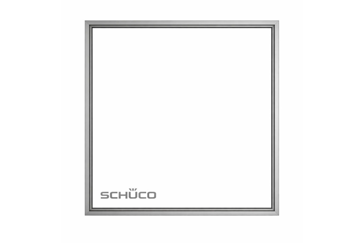 Алюминиевое окно Schuco AWS 75.SI + с повышенной теплоизоляцией понорамное глухое 2000*2200 мм серебристый металлик