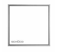 Алюминиевое окно Schuco AWS 75.SI + с повышенной теплоизоляцией панорамное глухое 2000*2200 мм серебристый металлик