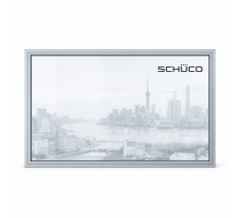 Алюминиевое окно Schuco AWS 75.SI + с повышенной теплоизоляцией панорамное глухое 3000*2500 мм серебристый металлик