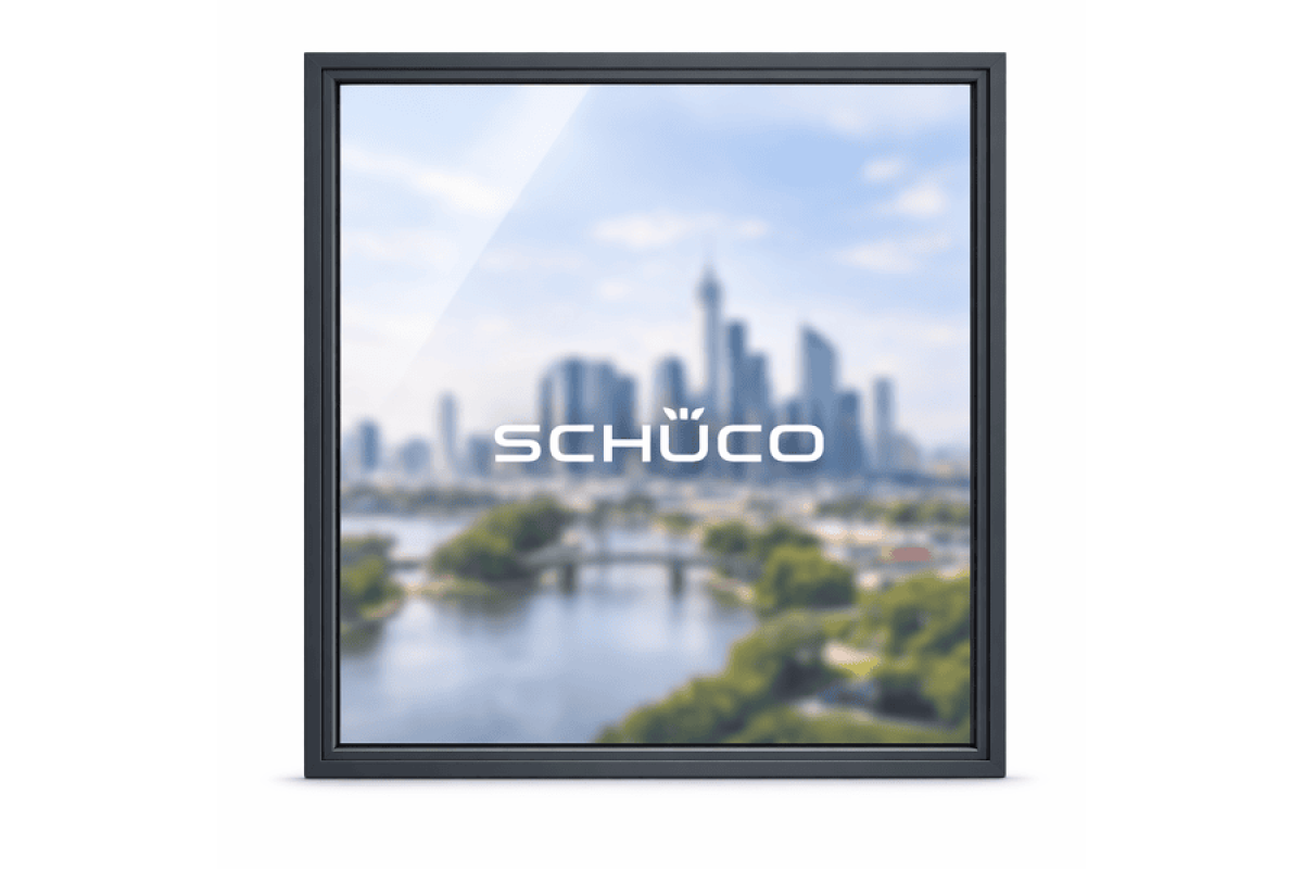 Алюмінієве вікно Schuco AWS 75.SI + з підвищеною теплоізоляцією понорамне глухе 2000*2500 мм антрацит RAL 7016