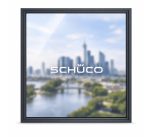 Алюмінієве вікно Schuco AWS 75.SI + з підвищеною теплоізоляцією панорамне глухе 2000*2500 мм антрацит RAL 7016