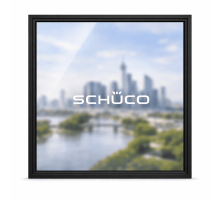 Алюминиевое окно Schuco AWS 75.SI + с повышенной теплоизоляцией панорамное глухое 2000*2500 мм черный матовый RAL 9005