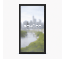 Алюминиевое окно Schuco AWS 75.SI + с повышенной теплоизоляцией панорамное глухое 1500*2000 мм черный матовый RAL 9005