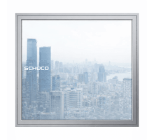 Алюмінієве вікно Schuco AWS 75.SI + з підвищеною теплоізоляцією панорамне глухе 2000*2000 мм анодований сріблястий металік