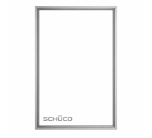 Алюминиевое окно Schuco AWS 75.SI + с повышенной теплоизоляцией панорамное глухое 2000*2600 мм серебристый металлик