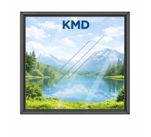 Алюмінієве вікно з термоізольованого профілю KMD.78 глухе 1300*1400 мм антрацит
