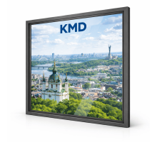 Алюмінієве вікно з термоізольованого профілю KMD.78 глухе 2200*1500 мм антрацит