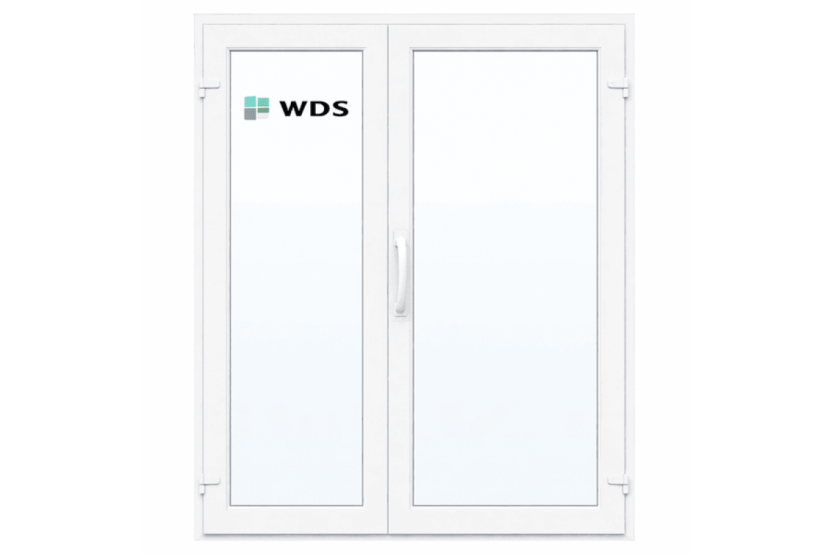 Металлопластиковые двери WDS 5S полуторные с поворотно-откидной створкой 1400 x 2100 мм
