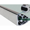 Навес в профиле Invisio Skyline стекло каленное прозрачное 1500*900 мм хром