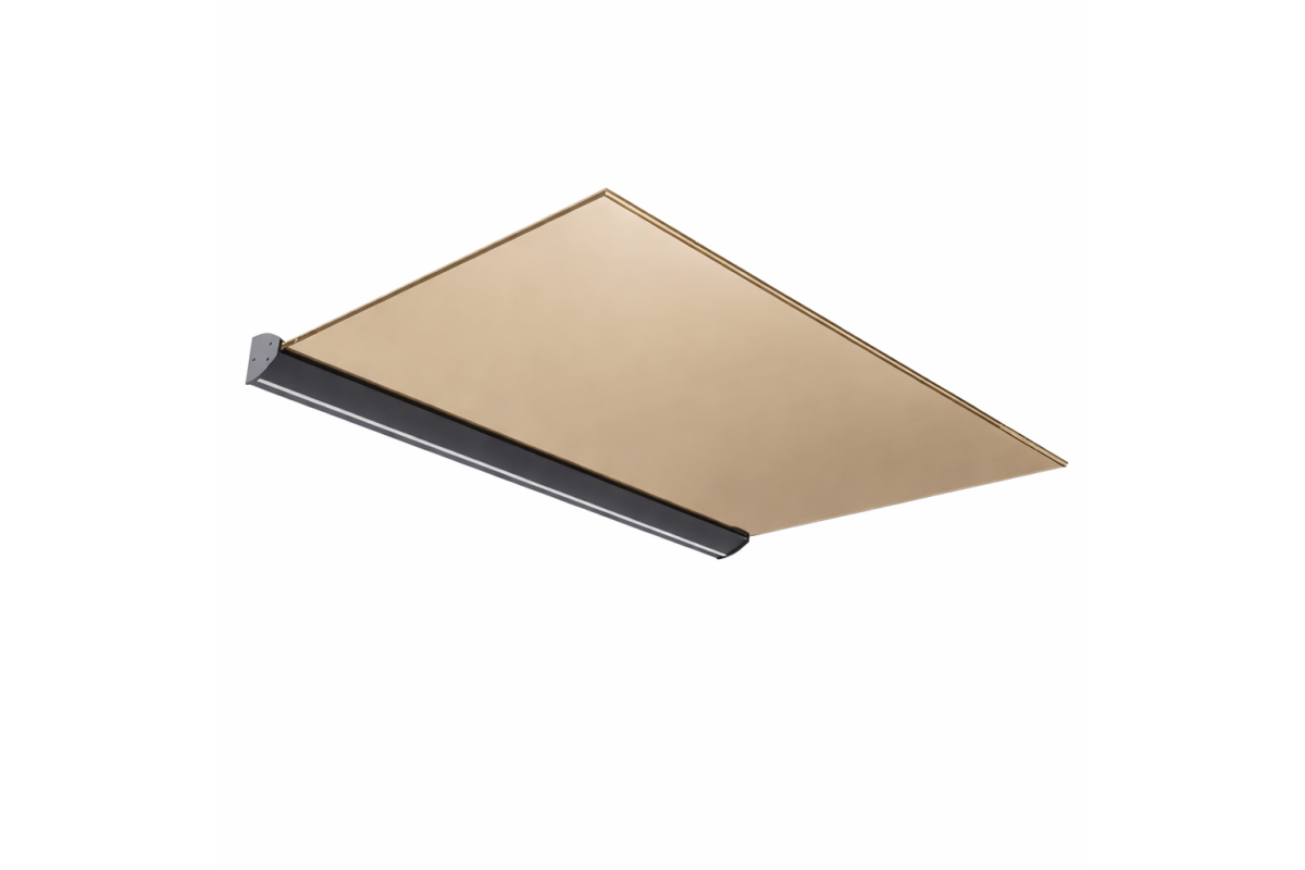 Навес в профиле Invisio Skyline стекло триплекс бронза 1900*1000 мм черный