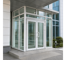 Металопластиковий тамбур REHAU 3700*2600 мм білий