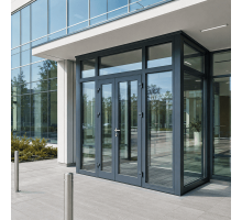 Металлопластиковый тамбур REHAU 3100*2500 мм антрацит